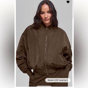 Brand new with tags! ALO Yoga Espresso Faux Fur Bomber, size L